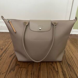 Longchamp Le Pliage Large City Tote in Sand
